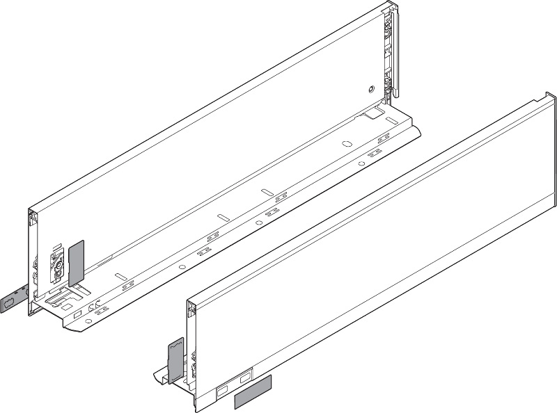 BLUM LEGRABOX káva  K (128 5 mm)  400 mm Orionszürke matt B+J