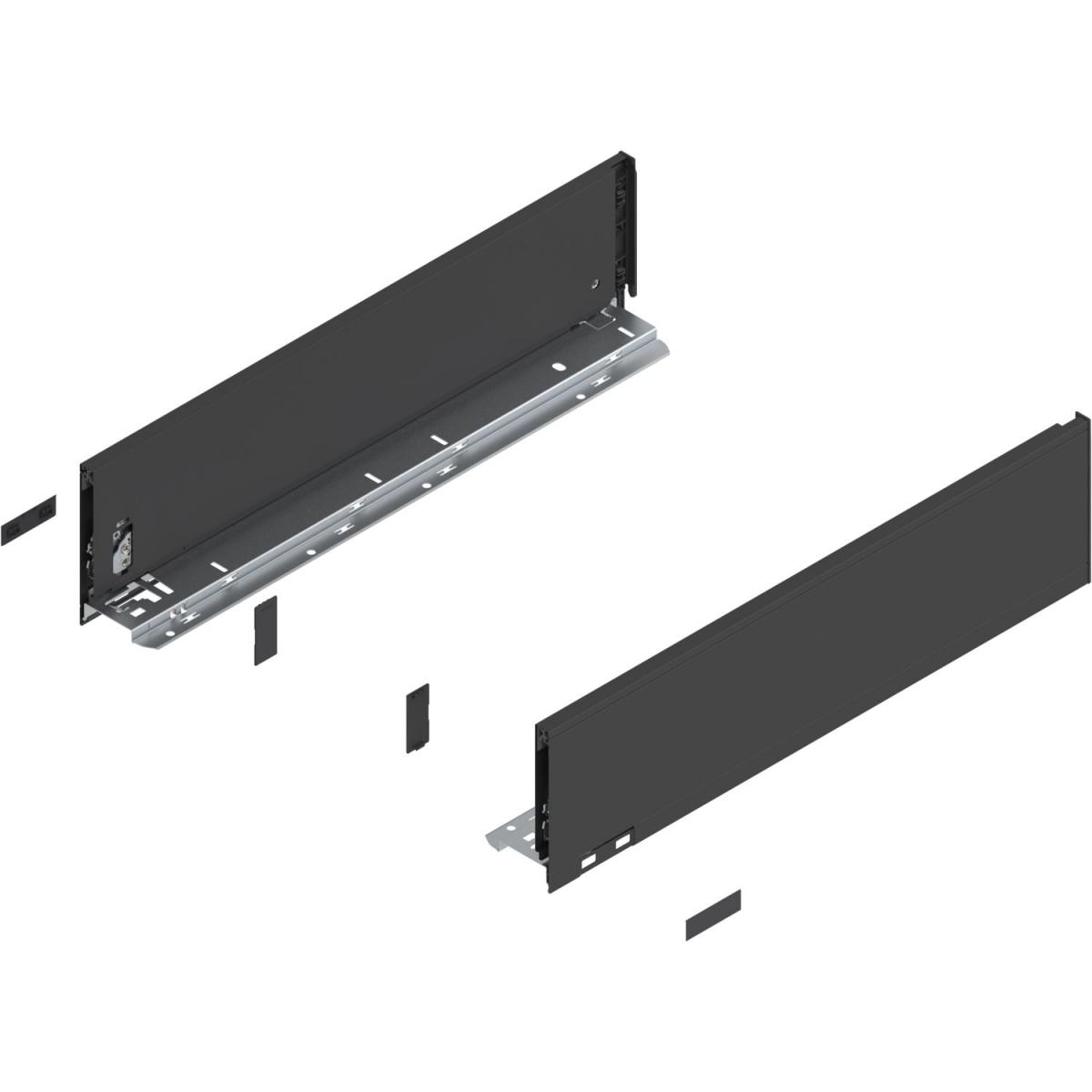 BLUM LEGRABOX káva  K (128 5 mm)  550 mm Terrafekete matt B+J