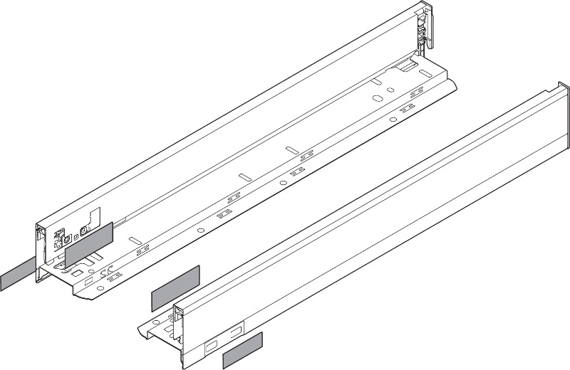 BLUM LEGRABOX kávaN (66,5 mm)450 mm B+J Orionszürke matt