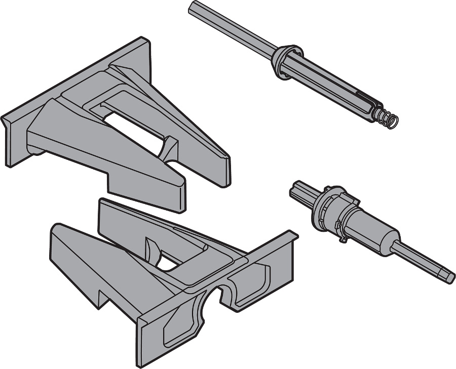 BLUM TIP-ON kuplung és rögzítő