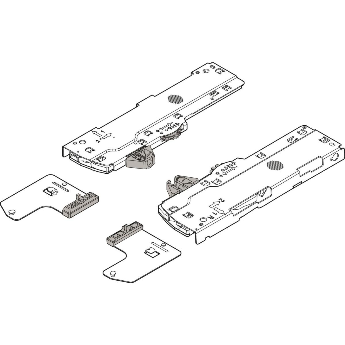 BLUM TIP-ON BLUMOTION gar  LEGRA mos.alatti L1  350-750 0-20kg B+J