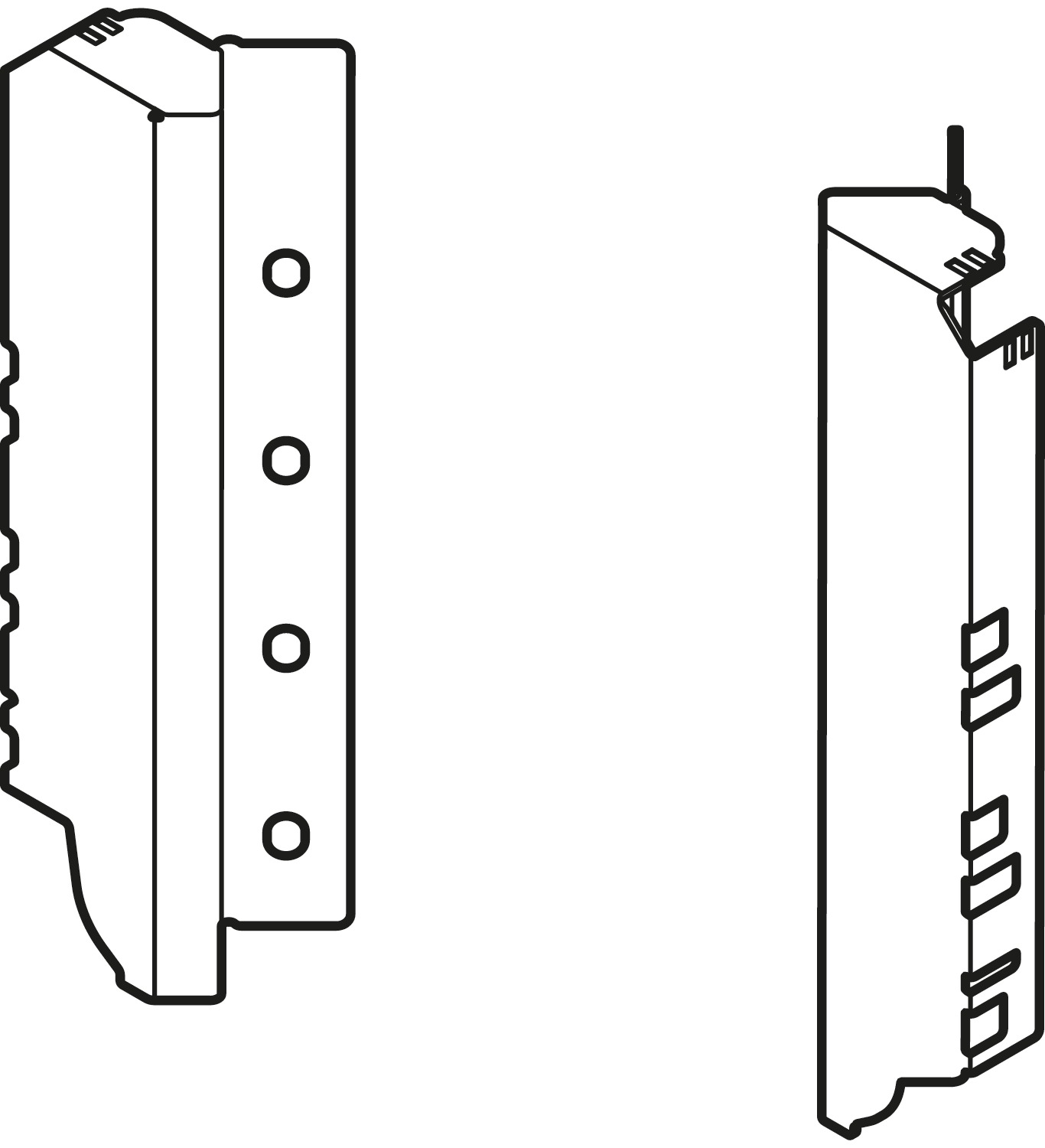 BLUM TANDEMBOX hátfal rögz. C SPACE CORNER Selyemfehér