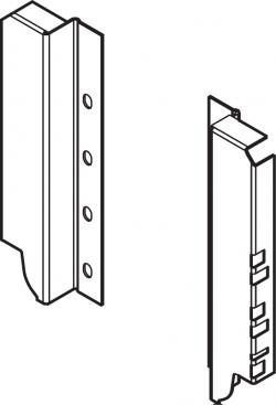BLUM TANDEMBOX hátfal rögzítő D mos. alatti R9006 világosszürke 1.Kép