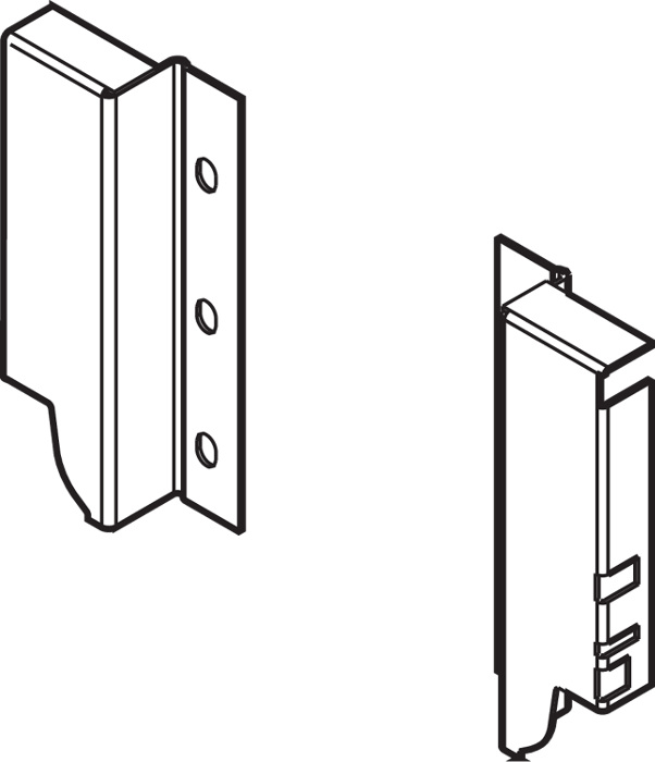 BLUM TANDEMBOX hátfal rögzítő K, B+J R9006 világosszürke