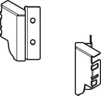 BLUM TANDEMBOX hátfal rögz. M SPACE CORNER R9006 világosszürke 1.Kép