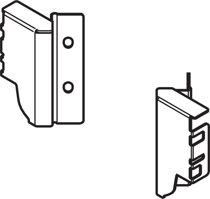 BLUM TANDEMBOX hátfal rögz. M SPACE CORNER R9006 világosszürke