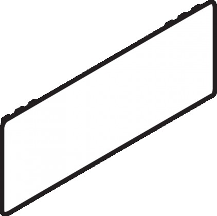 BLUM LEGRABOX takarósapka, négyszögletes szimmetrikus Terrafekete matt 