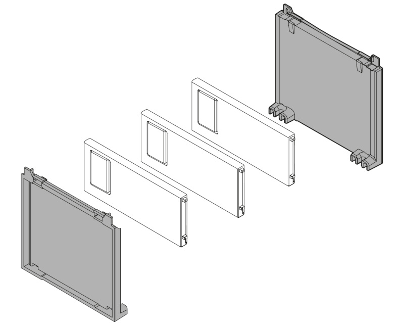 BLUM AMBIA-LINE üvegtartó készlet Terrafekete matt