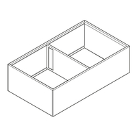 BLUM AMBIA-LINE Keret LEGRABOX Frontkihúzású fiók  Acél =400 mm  szél.=218 mm 1.Kép