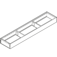 BLUM AMBIA-LINE Keret LEGRABOX Fiók, Acé  NH=600 mm, szél.=100 mm Terrafekete Fiók, Acé 1.Kép