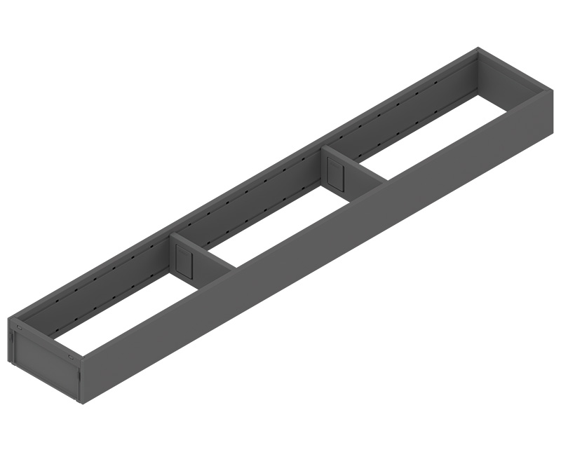 BLUM AMBIA-LINE Keret LEGRABOX Fiók,Acél NH=650 mm, szél.=100 mm Orionszürke Fiók,Acél