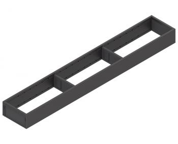 BLUM AMBIA-LINE Keret LEGRABOX Fiók,Acél NH=650 mm, szél.=100 mm Terrafekete Fiók,Acél 1.Kép