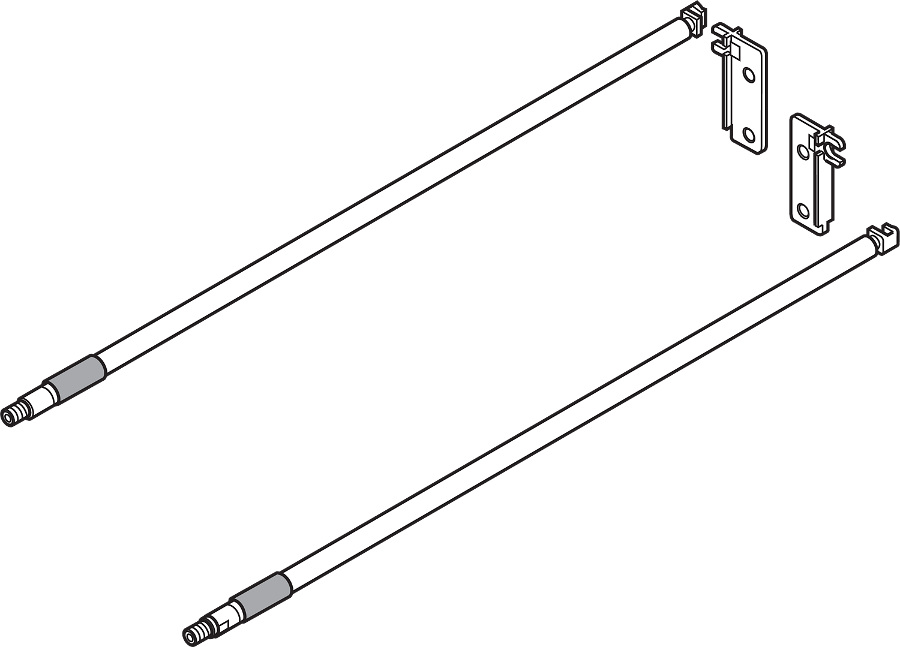 BLUM METABOX hosszanti korlát, NH=450 mm