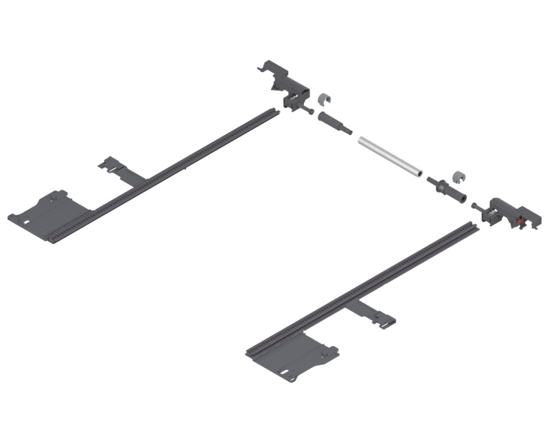 BLUM LEGRABOX oldalstabilizátorNH=400 mm KSZ=1400 mmteljes kihúzás