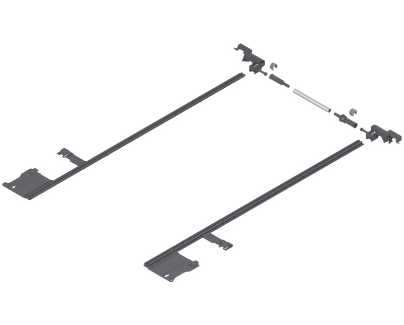 BLUM LEGRABOX oldalstabilizátorNH=650 mm KSZ=1400 mmteljes kihúzás