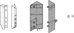 BLUM TANDEMBOX előlaprögz, EXP ,készlet intivo, SPACE CORNER R737 porszürke 1.Kép