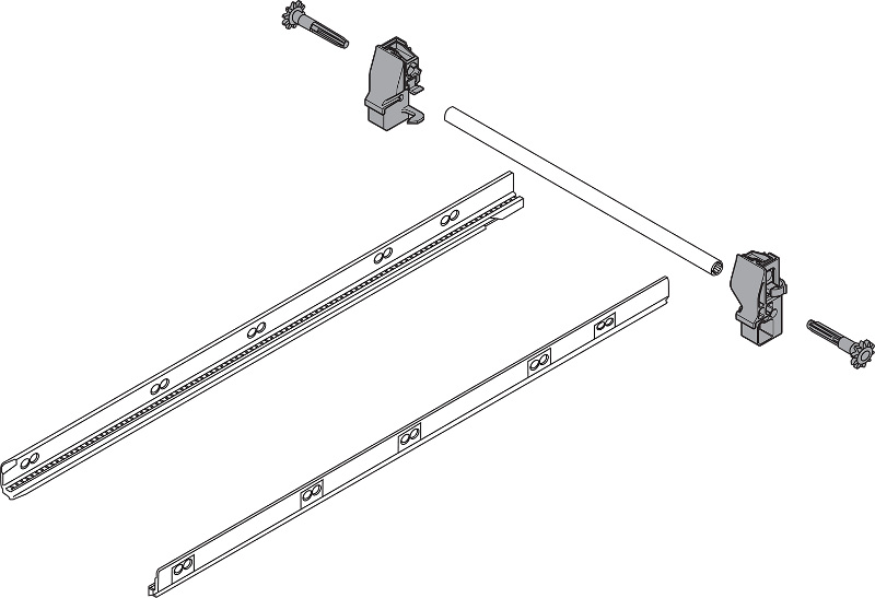BLUM TANDEMBOX oldalstabilizátor NH=500 mmKSZ=1200 mm (felfelé)