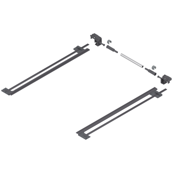 BLUM TANDEM oldalstabilizátor, NH=650 mm KSZ=1400 mm, Részleges kihúzású fióK