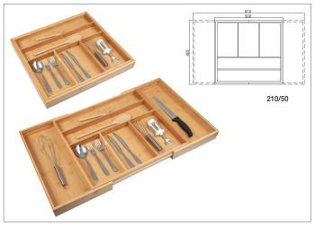 EVŐESZKÖZTARTÓ 210/50 BAMBUSZ  500-810×465 mm BARNA 2.Kép
