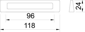 BÚTORFOGANTYÚ 2394-118 PB12 MATT FEKETE 2.Kép