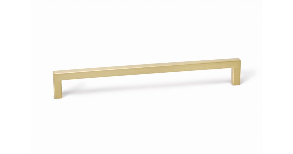 Fogantyú U 160 mm 168 mm zamak csiszolt sárgaréz