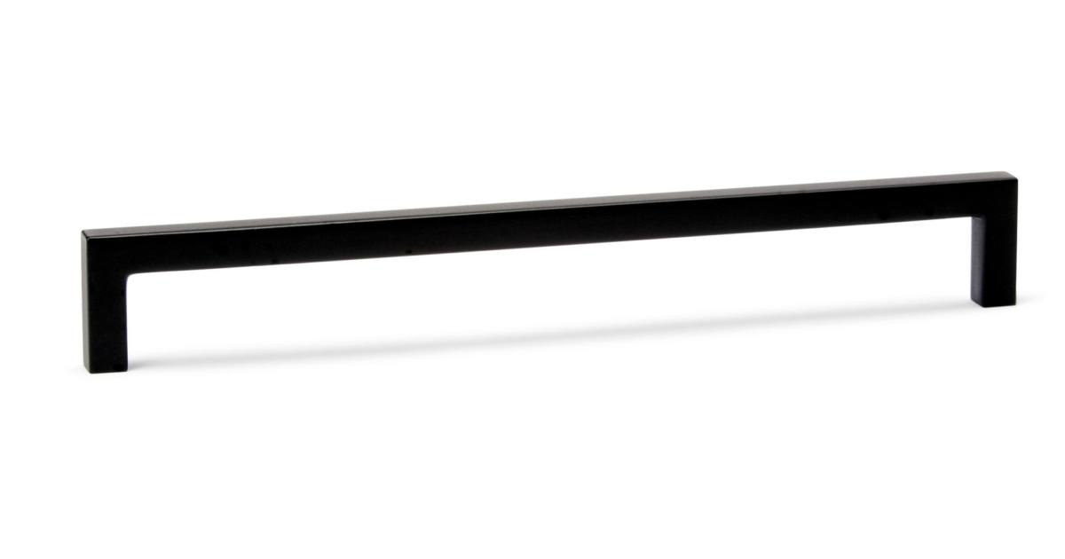 Fogantyú U 160 mm 168 mm zamak matt fekete