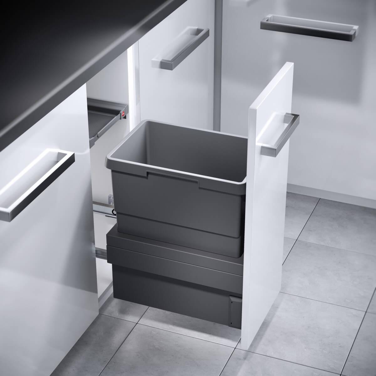 Hailo AS Cargo Synchro 300 30 Anthracite Frontkihúzású szemetes, 30L