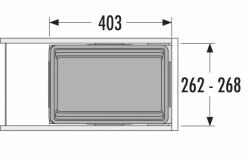 Hailo AS Cargo Synchro 300 30 Anthracite Frontkihúzású szemetes, 30L 3.Kép