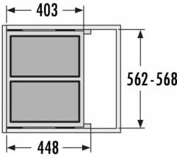 Hailo AS Euro Cargo S 600 30/30 Frontkihúzású szemetes, 60L 4.Kép