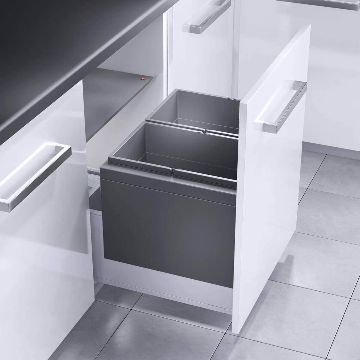 Hailo AS Triple XL 600 28/28 Fiókba építhető szemetes, 56L