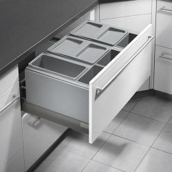Hailo AS XXL 800 18/D/18/D/12/P/P/P Fiókba építhető szemetes, 48L 1.Kép
