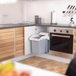 HAILO Multi-Box duo L (2X14L) Nyíló ajtó mögé szemetes 3.Kép