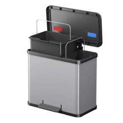 HAILO Öko duo Plus L Silver pedálos hulladéktároló 2.Kép