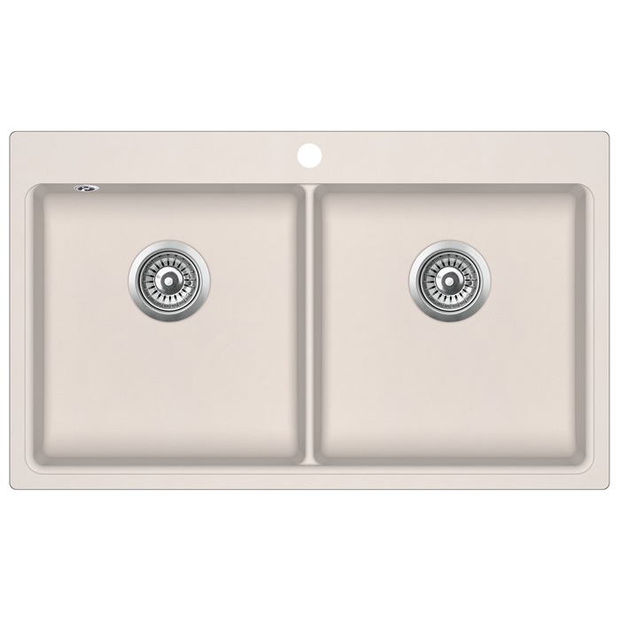 EVIDO Quadro 9 gránit mosogató 860x510 két med., bézs