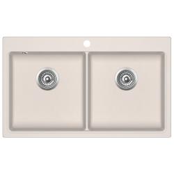 EVIDO Quadro 9 gránit mosogató 860x510 két med., bézs 1.Kép