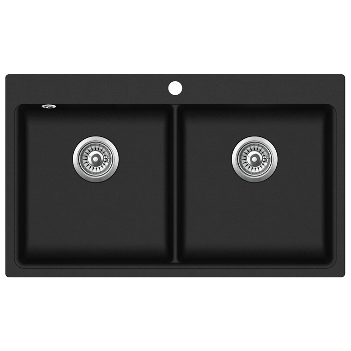 EVIDO Quadro 9 gránit mosogató 860x510 két med., antracit