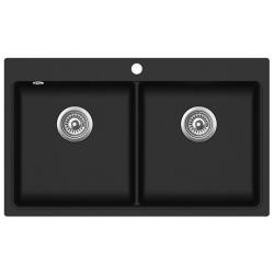 EVIDO Quadro 9 gránit mosogató 860x510 két med., antracit 1.Kép