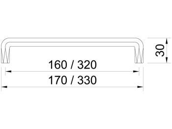 BÚTORFOGANTYÚ 2481-170 ZN75 SZÁLCSISZOLT ACÉL 2.Kép