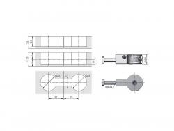 MUNKALAP VASALÁS ÖSSZEHÚZÓ VASALAT QUICK ÖSSZEHÚZÓ SZÁR M8x64mm D=35mm SZÜRKE 2.Kép