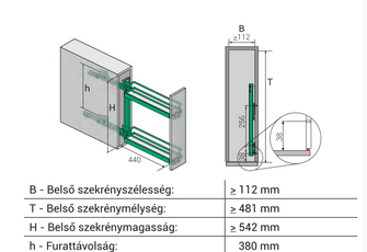 Kesseböhmer K-Line No.15 3D-x vasalat szett tálcákkal 150mm anthracite 3.Kép
