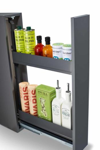 Kesseböhmer DISPENSA Junior slim vasalat szett fenéklapra 640-728mm Anthracite 2.Kép