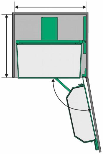 Kesseböhmer TANDEM kamraszett 450/1700mm ARENAplus classic Chrome/Icewhite 3.Kép