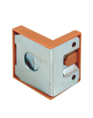 SZEKRÉNY FÜGGESZTÖ 48104 50X35,2X7 mm RAL8004-wengéhe ACÉL-MÜANYAG 2.Kép