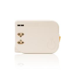 ROLEE M Gyöngyfehér (4 m kábel) 2 db USB, 2 db földeletlen aljzat 1.Kép