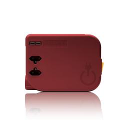 ROLEE M Oxidvörös (4 m kábel) 2 db USB, 2 db földeletlen aljzat 1.Kép