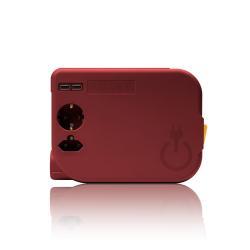 ROLEE L Oxidvörös (3,5 m kábel) 2 db USB, 1 db földelt, 1 db földeletlen aljzat 1.Kép