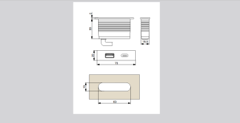 ASA Plastici Versapick töltőpont - tégla lap USB A + USB C, fém ház, matt fekete 2.Kép