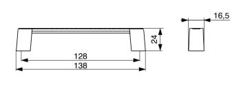 Citterio Giulio XR15 fogantyú, 128 mm, p ártinás öntöttvas 2.Kép