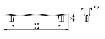 Citterio Giulio XR04 fogantyú, 160 mm, p ártinás öntöttvas 2.Kép