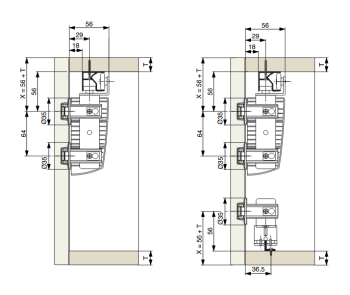 Cinetto PS23-50 tolóajtó felső profil 2 m, ezüst-eloxált 2.Kép